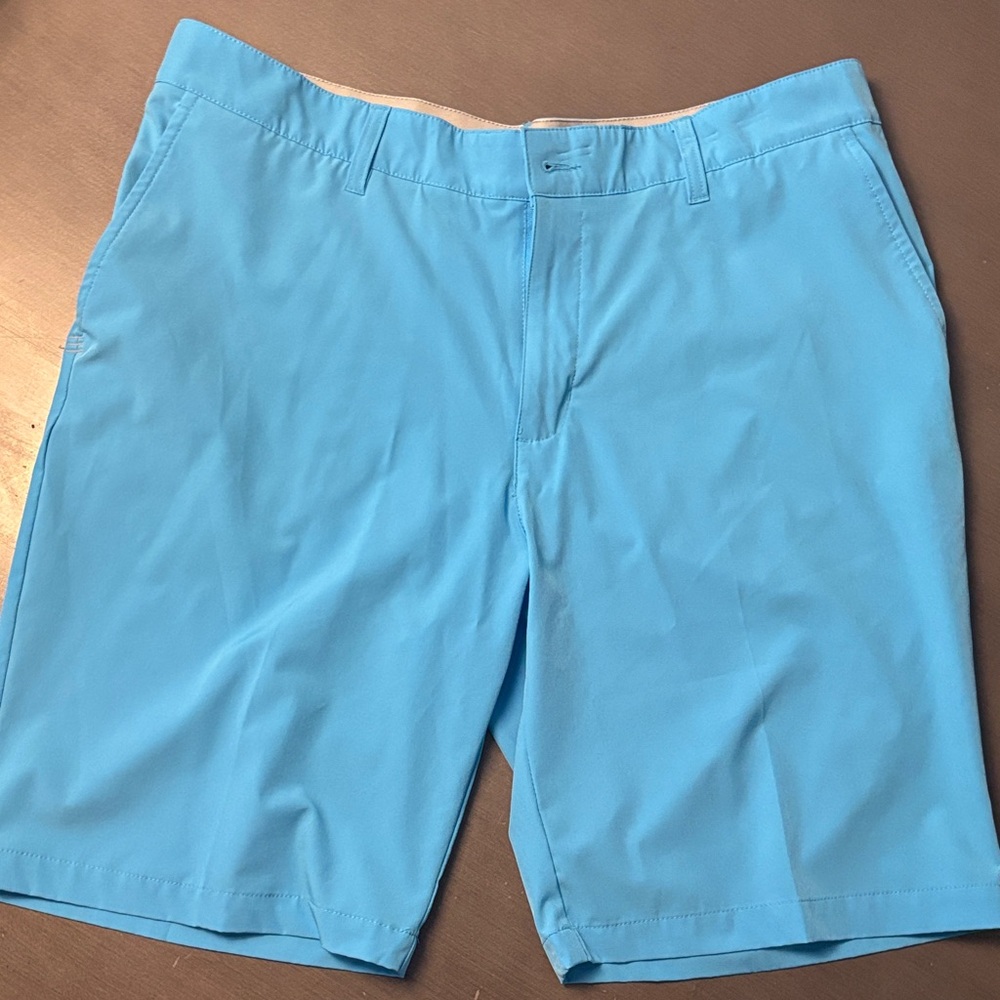 Adidas Men's Sky Blue Flat Front Golf  Shorts